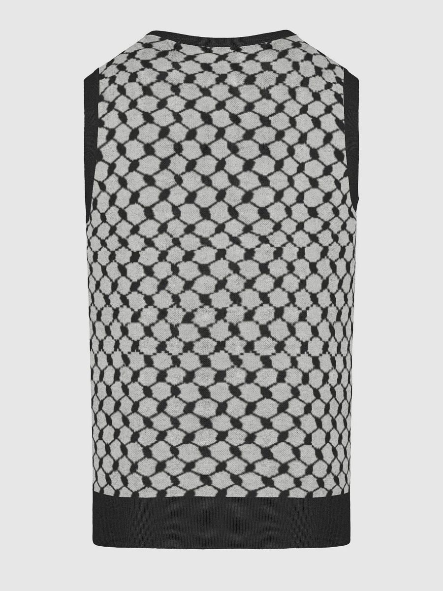 Keffiyeh Pullover Sweater Vest Grey and Black product image (4)