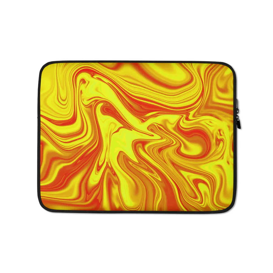 Laptop Sleeve - Yellow and Red Digital Fluid Art product image (1)