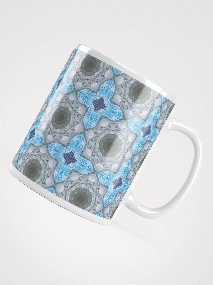 Blue and White Geometric Patterned Mug product image (7)