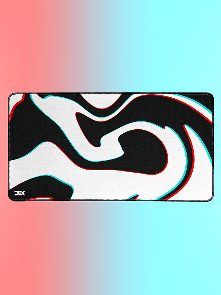 Chromatic Abberation Desk Mat - "Crimson Moon" product image (1)