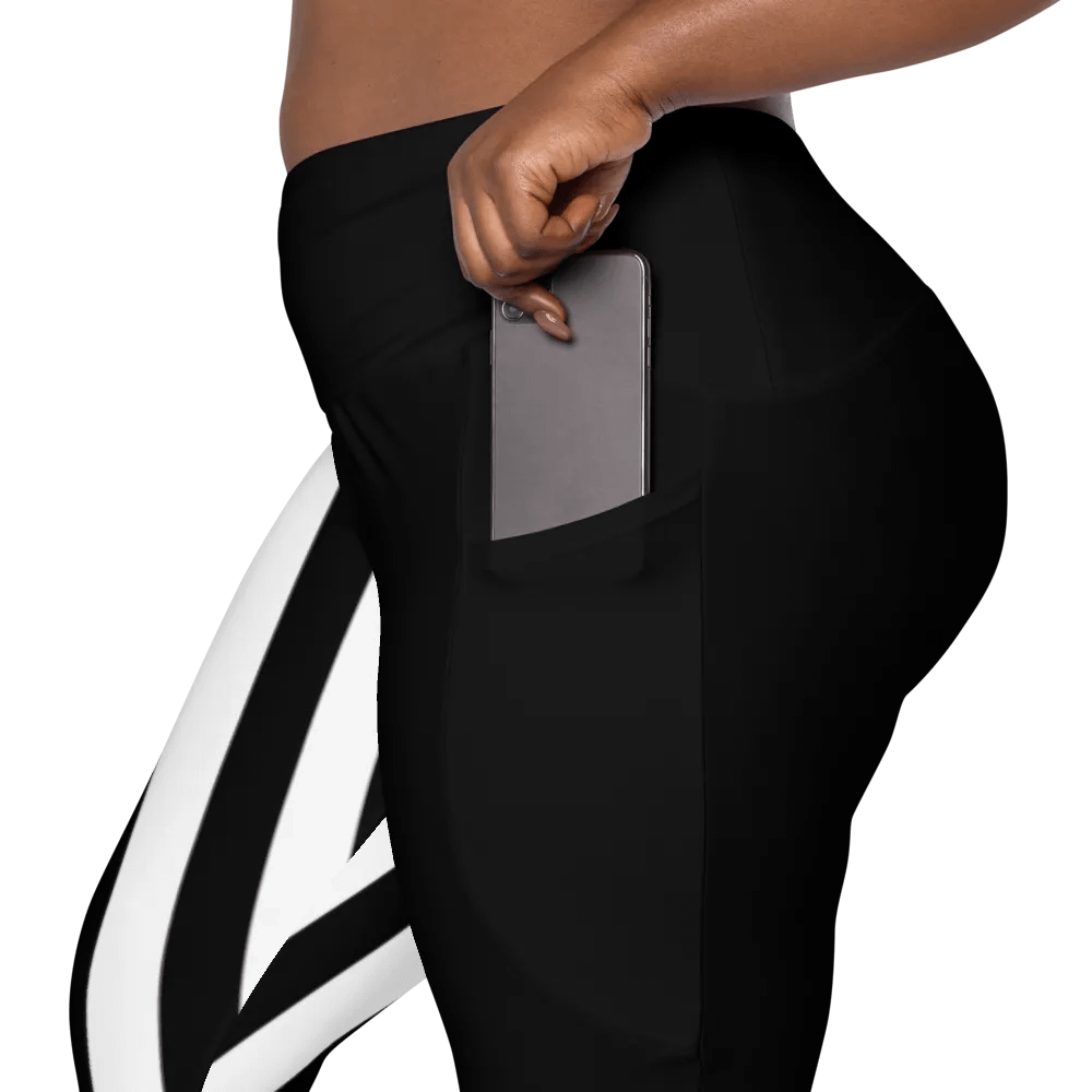 Striped crossover leggings with pockets product image (8)