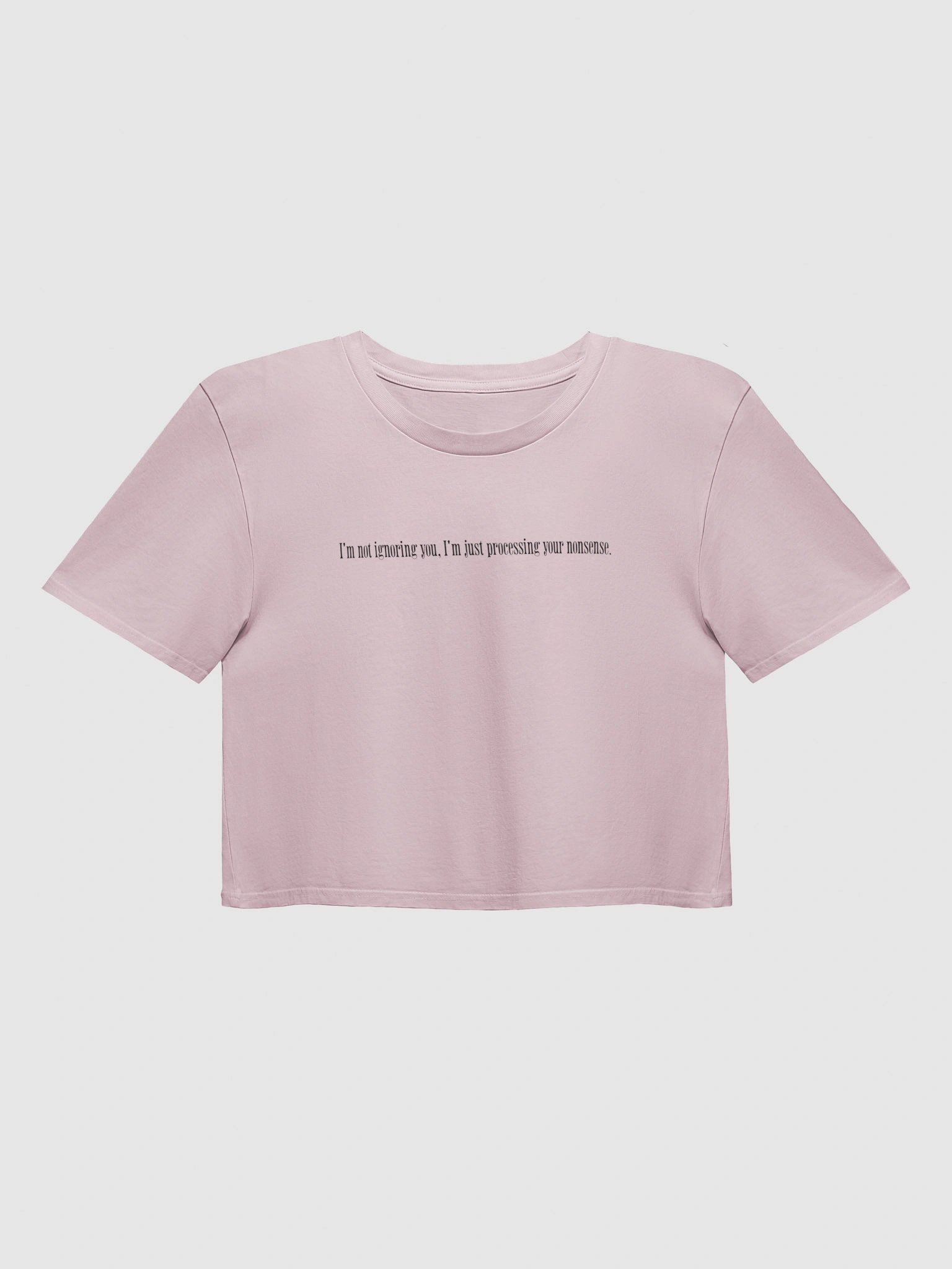 Processing Nonsense Y2K Crop Baby Tee - Sarcastic Graphic T-Shirt product image (2)