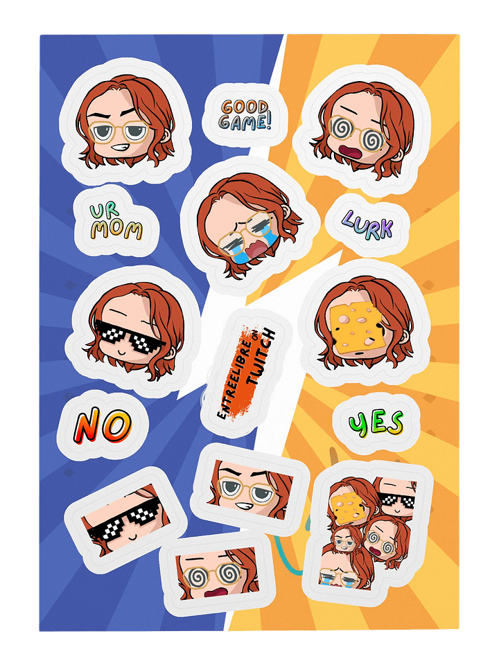TWITCH EMOTES STICKER SHEET product image (1)