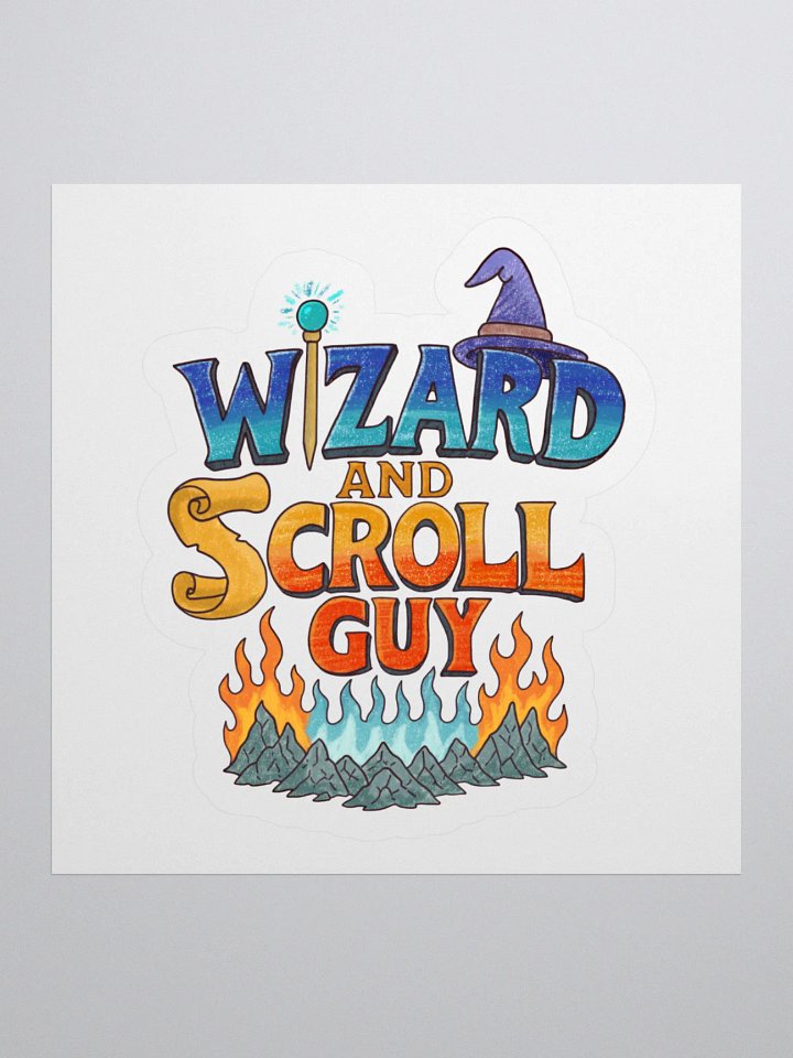 Wizard and Scroll Guy - Logo Sticker product image (3)