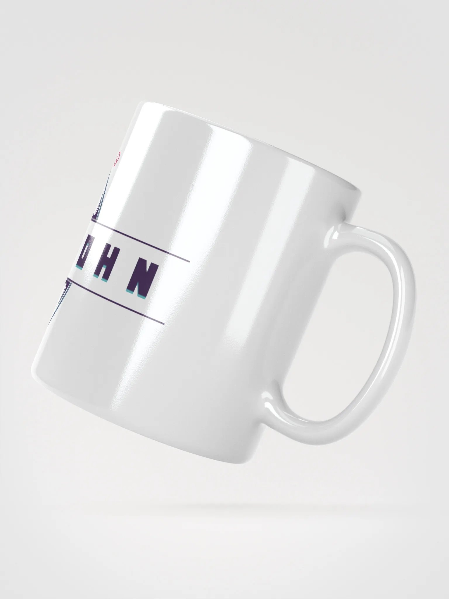 UJ White glossy mug product image (9)
