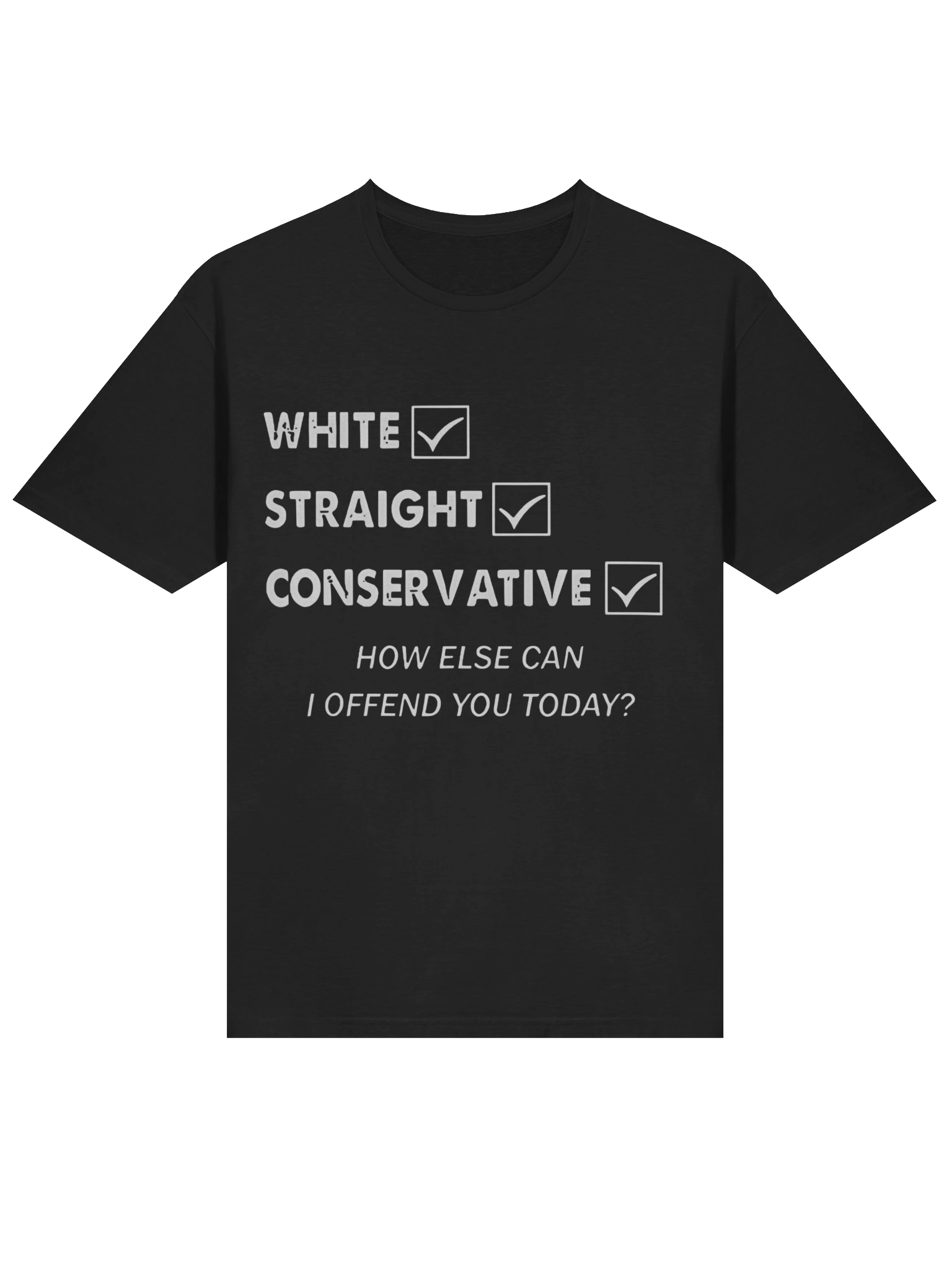 White Straight Conservative T-Shirt product image (2)