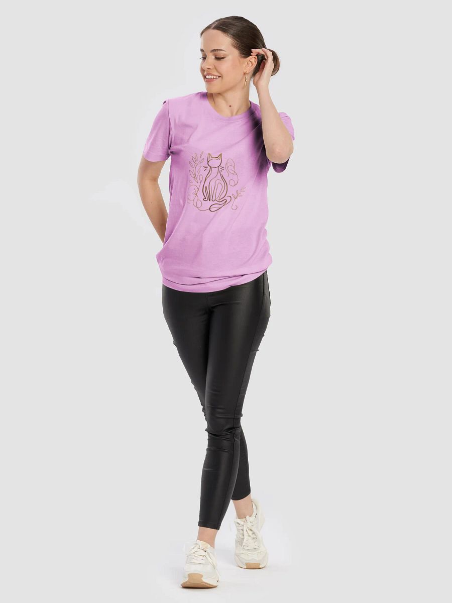 Cat Line Graphic Bella+Canvas Unisex Supersoft T-Shirt product image (99)