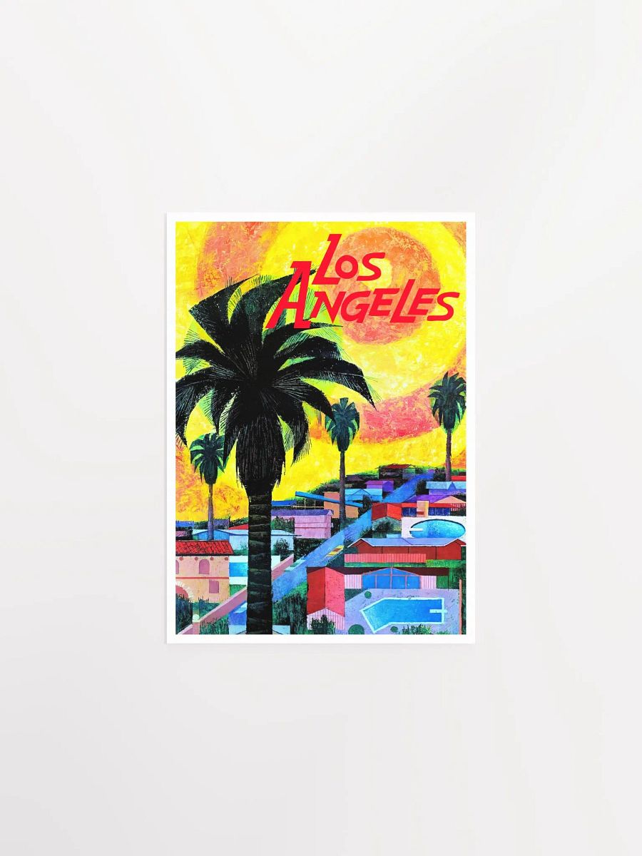 Los Angeles, USA, 1965 — retro vintage travel poster product image (6)