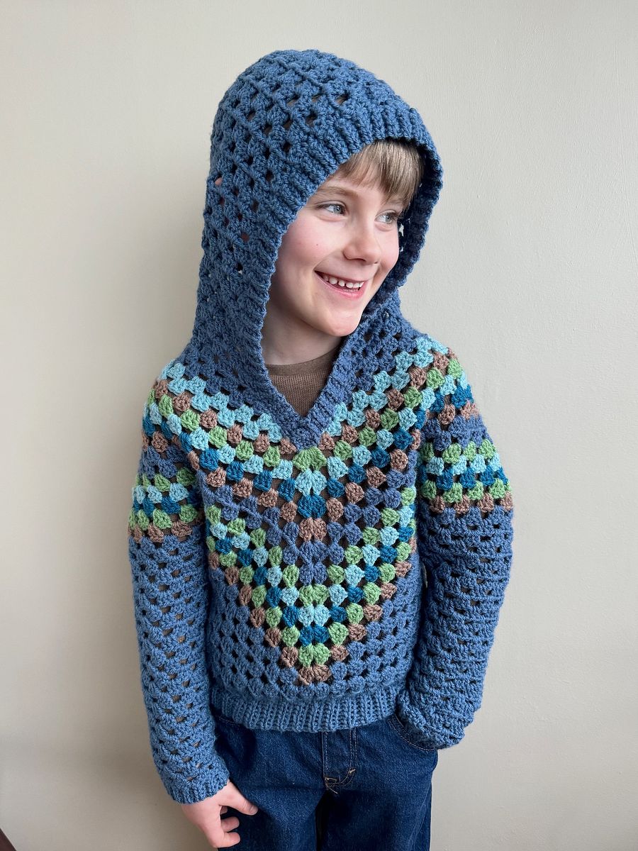 Baby Hoodie Pattern | Granny Stitch Child Crochet Hoodie | Sizes Newborn to 10 Years Pdf product image (9)