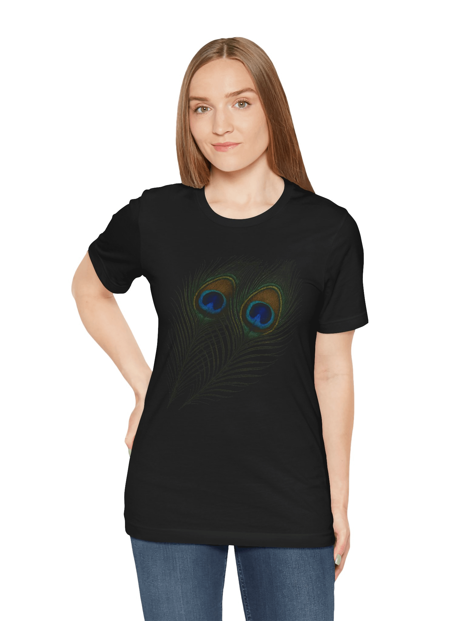 Iridescent Peacock Feather T-Shirt product image (5)