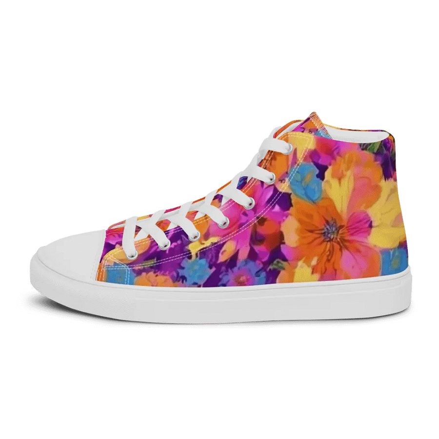 Abstract Floral Pastel _ Pink Purple _ Calceonova Streetwear _ Custom Woman high-Top Sneakers product image (10)