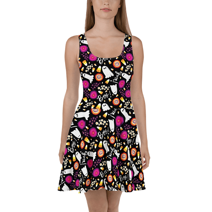 Boo Yum! Skater Dress | Halloween Spooky Fit & Flare | Monique Faella Designs™ product image (1)