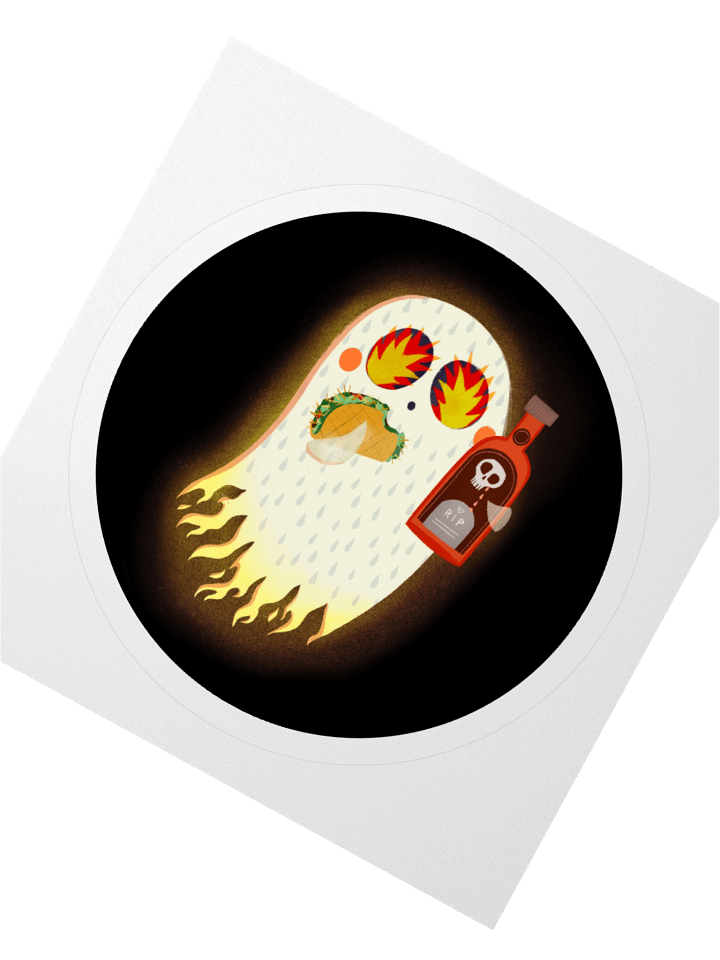 Little Ghost Hot Sauce - Vinyl Sticker product image (1)