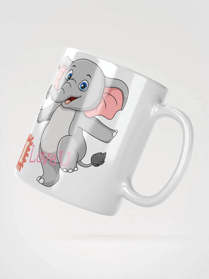 White Glossy Mug Elephant product image (2)