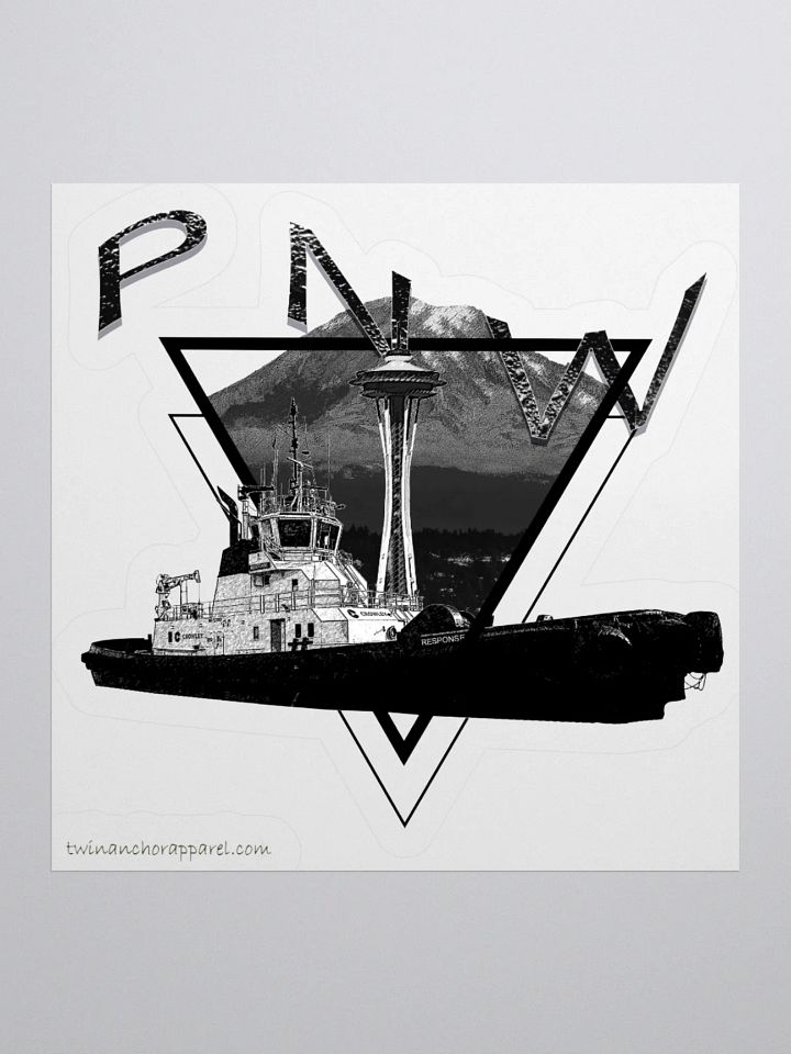 Tug Response Triangle-Mt Raine- PNW Kiss Cut Stickers product image (2)