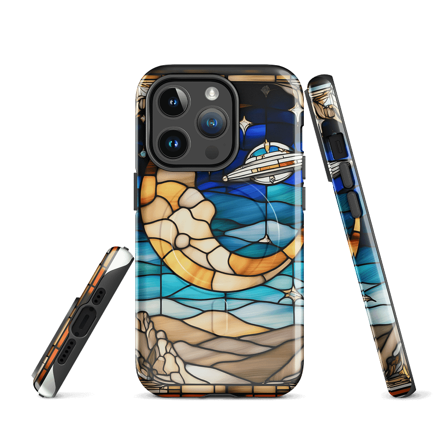 Stained Glass celestial UFO iPhone® Case product image (3)