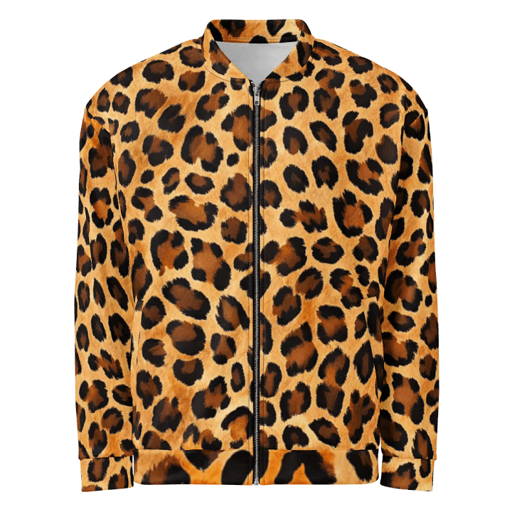 Wild at Heart Leopard Print Custom Bomber Jacket product image (2)