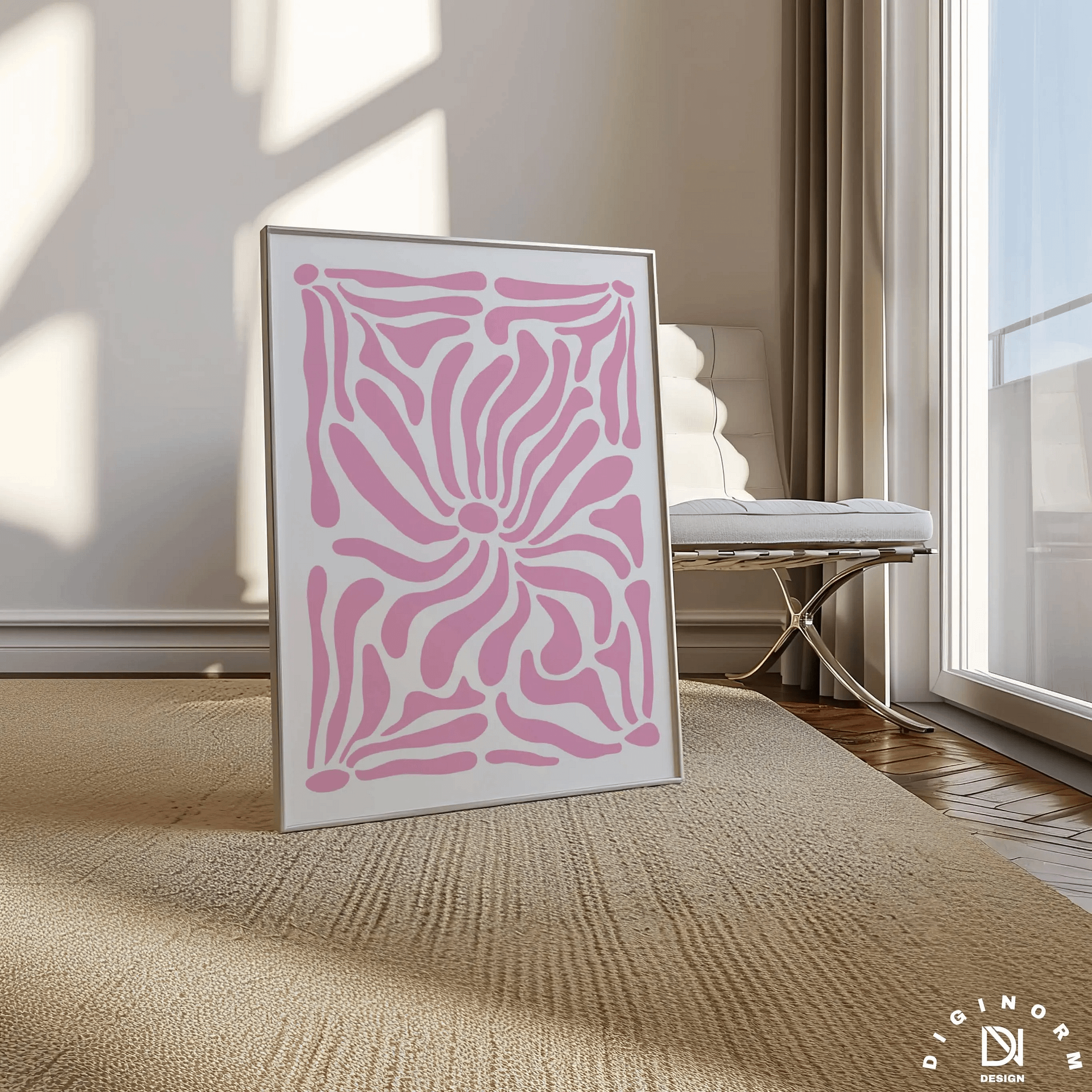 Soft Pink Wall Art Set of 2 Prints, Matisse Flower Print product image (10)