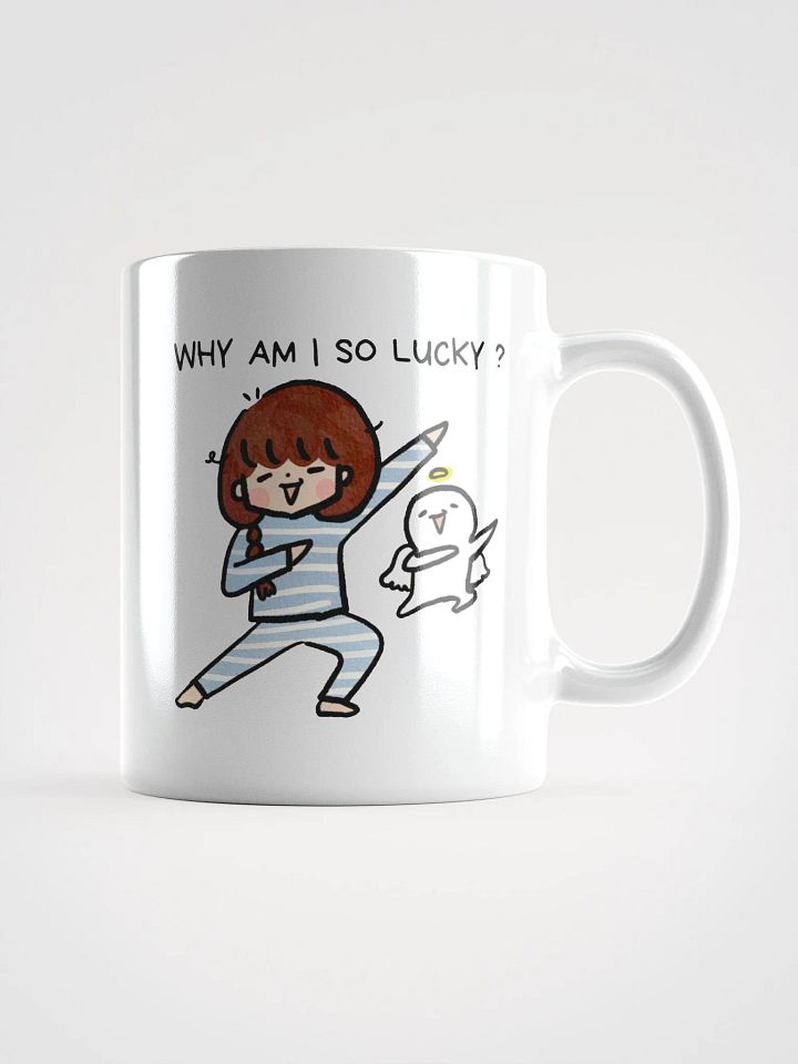 WHY AM I SO LUCKY | White Glossy Mug product image (1)