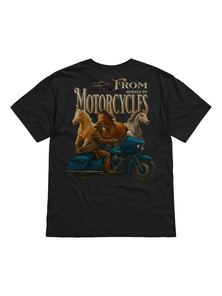 Legacy of the Tribe – From Horses to Motorcycles Tee (Cowboy) product image (2)