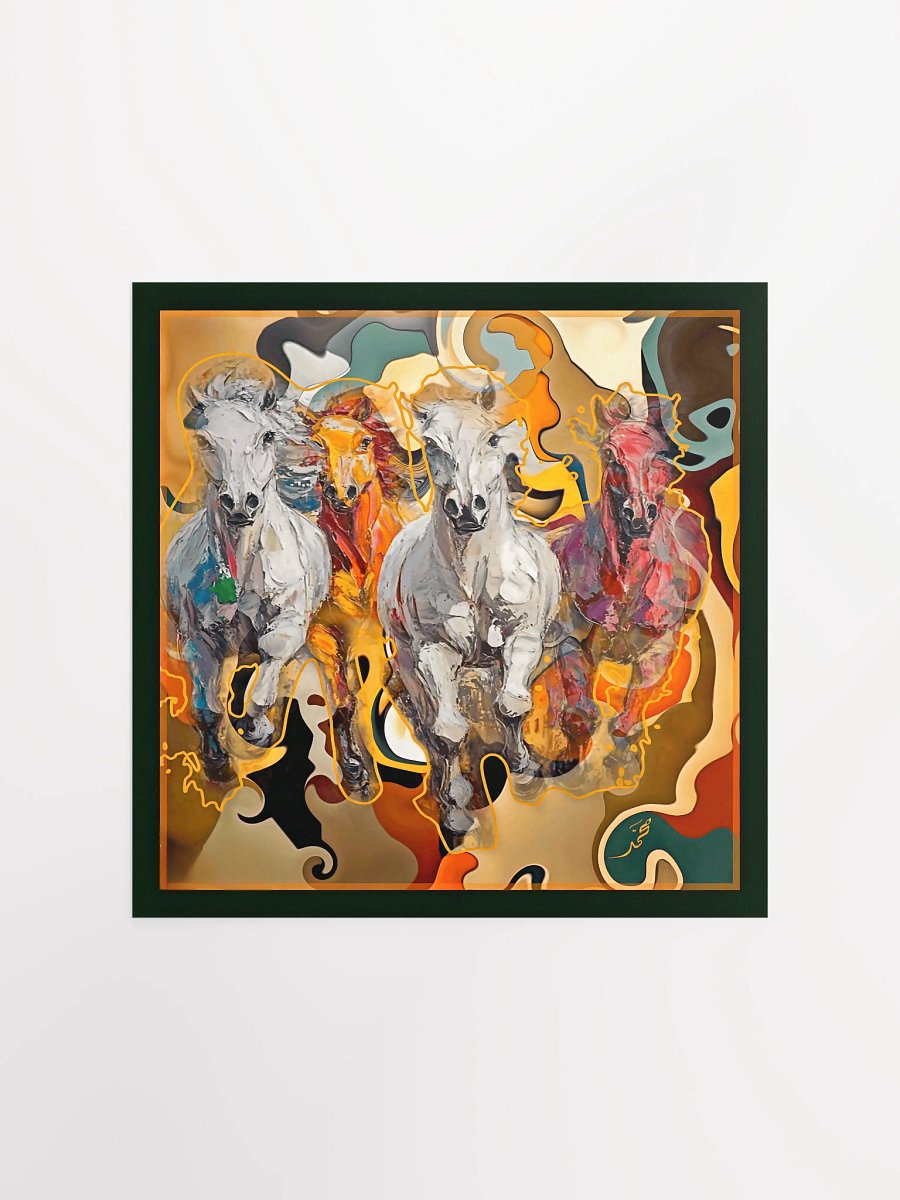 Vibrant Motion: Horse-Inspired Matte Poster product image (3)