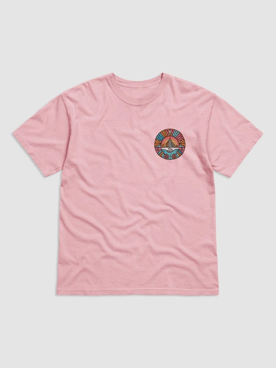 Cityscape Handshake Stained Glass T-Shirt product image (5)