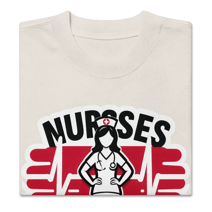 Hold the Line Nurse Oversized Tee product image (30)