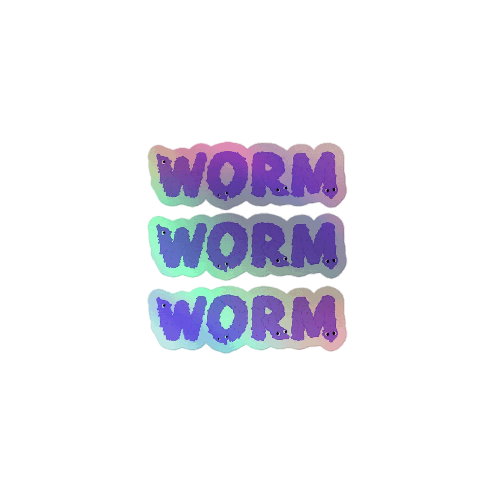 Worm Holographic Stickers product image (1)