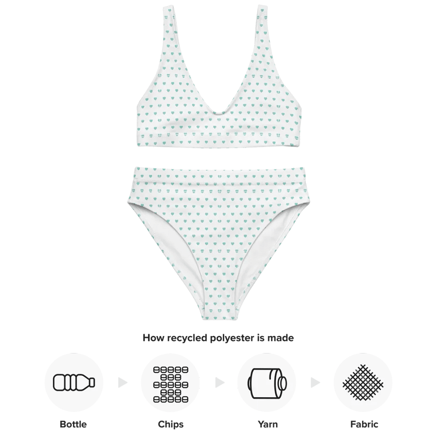 Pastel Heart Seamless Pattern High Waisted Bikini - V10 product image (4)