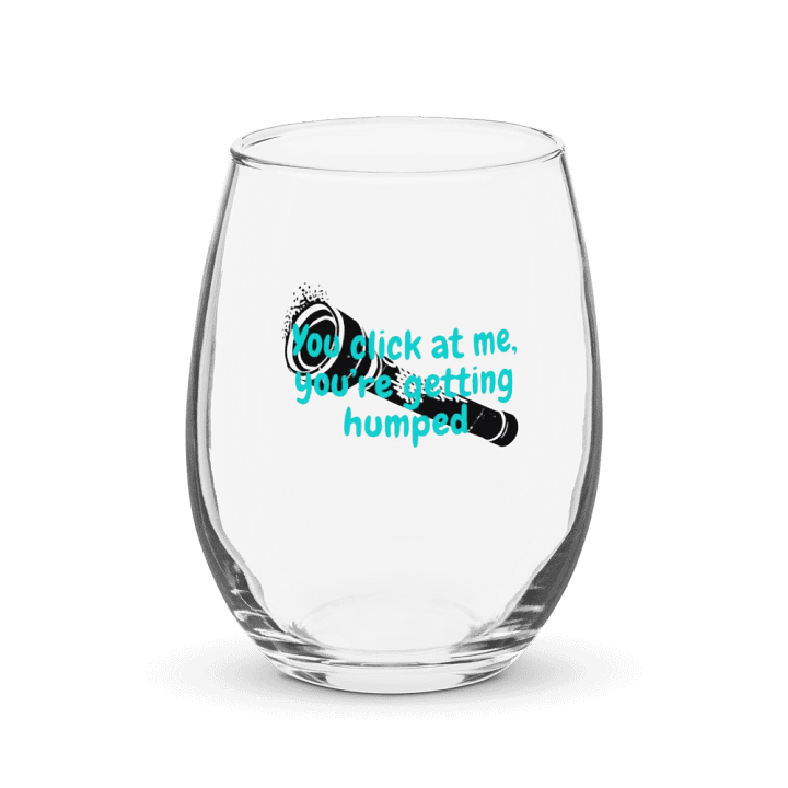 Click at me, I dare you Wine Glass product image (1)