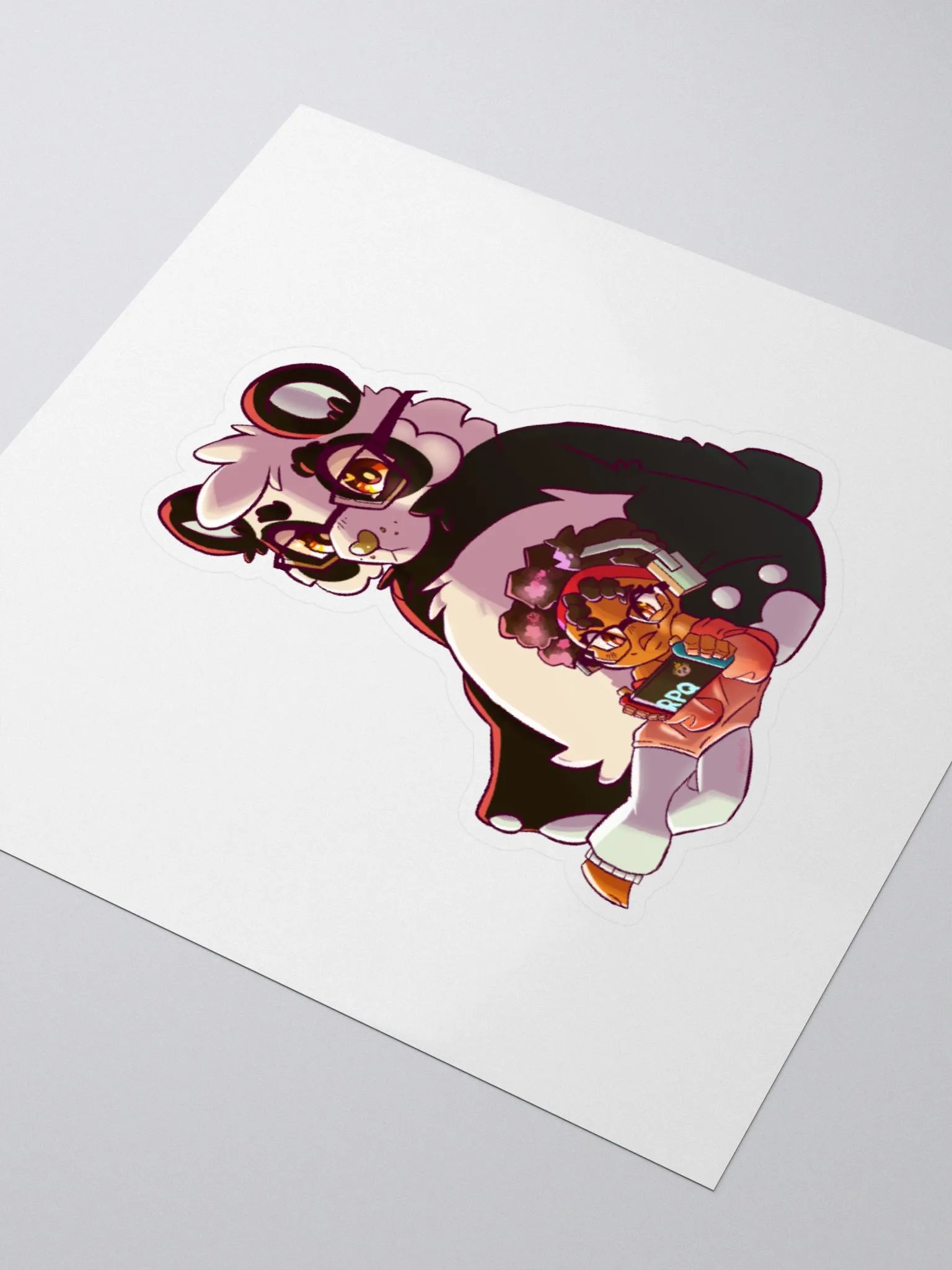 Chilling RPQ style Kiss cut sticker product image (3)