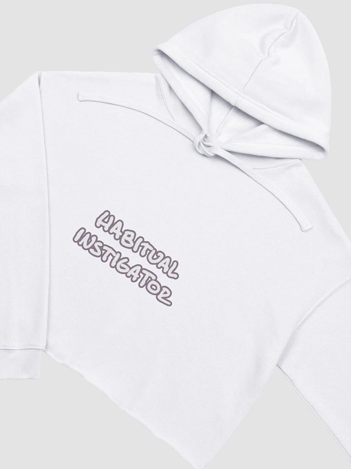 HABITUAL INSTIGATOR (lined design, #8D778F) fleece cropped hoodie product image (29)