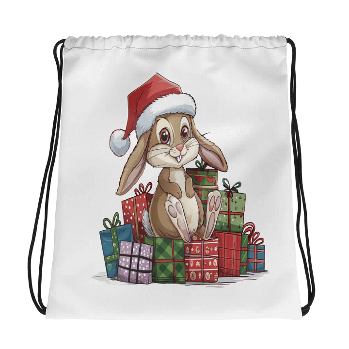 Santa Bunny Drawstring Bag product image (1)