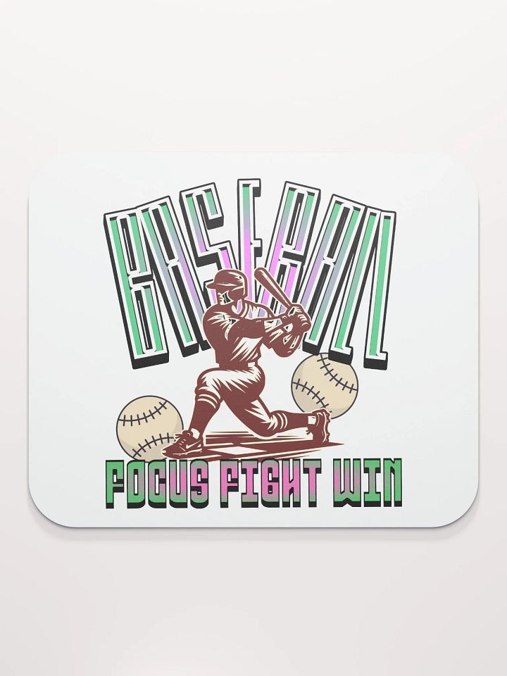 Focus Fight Win Baseball Dynamic Swing Mouse Pad product image (1)