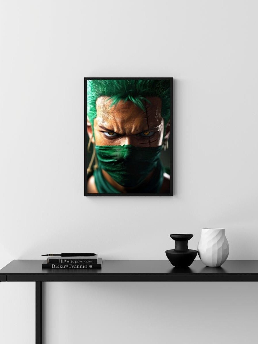 One Piece Zoro Bandana Mask Intense Stare – Glossy 8x10 Metal Print product image (3)