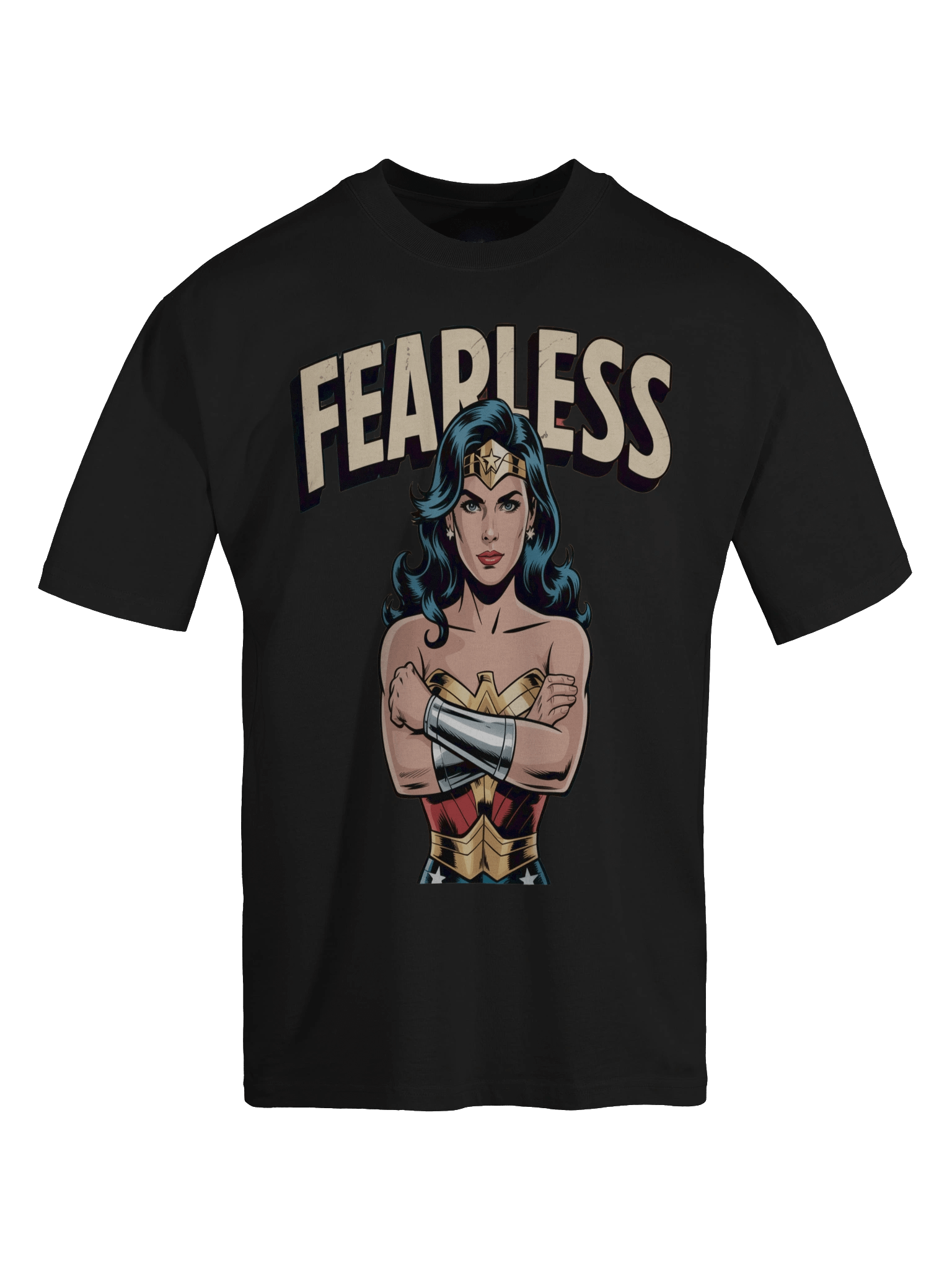 Wonder Woman Fearless Eclipse Oversized Faded T-Shirt product image (1)