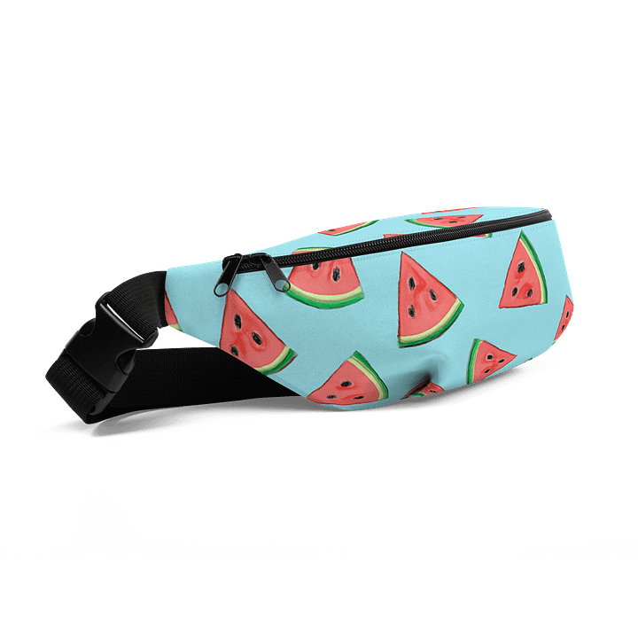 Watermelon Slices Light Blue Fanny Pack (Waist Bag) product image (2)