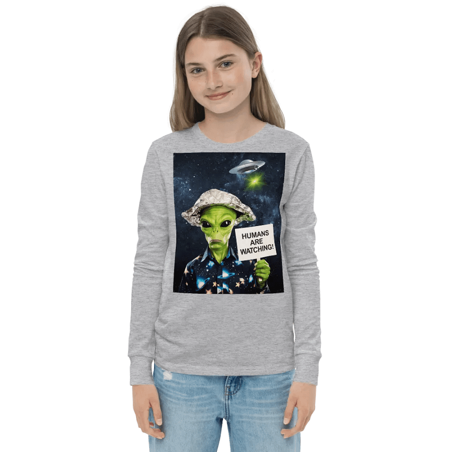 Alien Watcher Youth Long Sleeve T-Shirt Bella+Canvas (Kid's) product image (3)