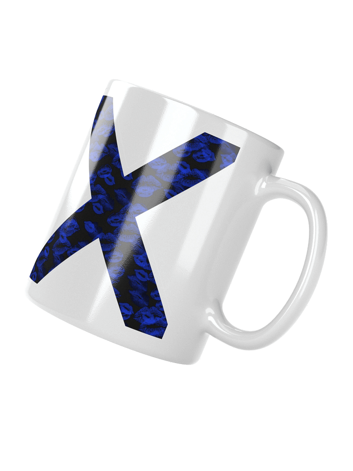 Black X Blue Lipstick Kisses | Glossy White Mug product image (5)
