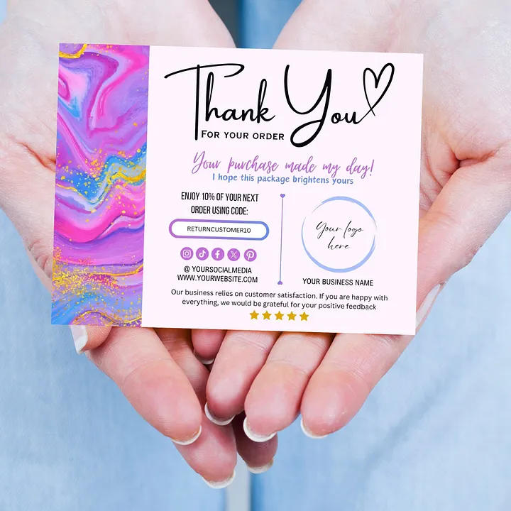 Unicorn - Thank You Card Template product image (2)