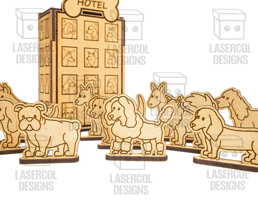 Dog Hotel Box Paint Kit DIY Cut Outs - Laser Cut Files product image (6)