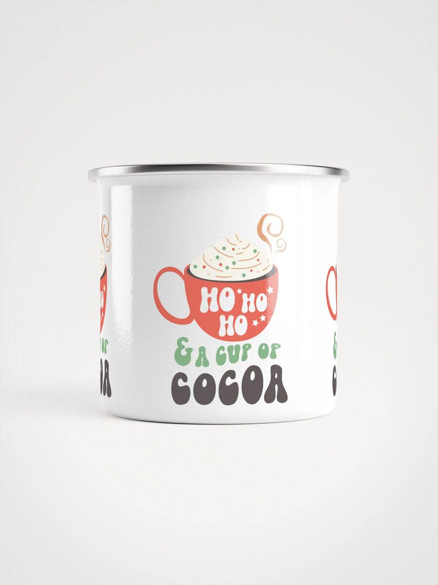 Ho Ho Ho Hot Chocolate Enamel Mug product image (3)