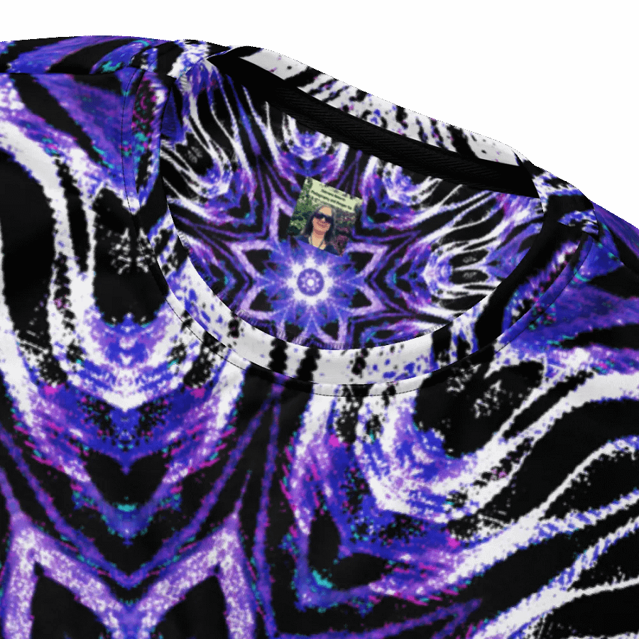 Abstract Symmetrical Purple and White Unisex Sweatshirt product image (8)
