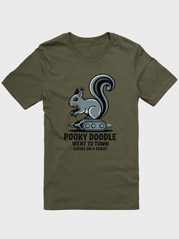 Super Soft and Flattering Tee: Pooky Doodle Went to Town Riding on a Robot product image (1)