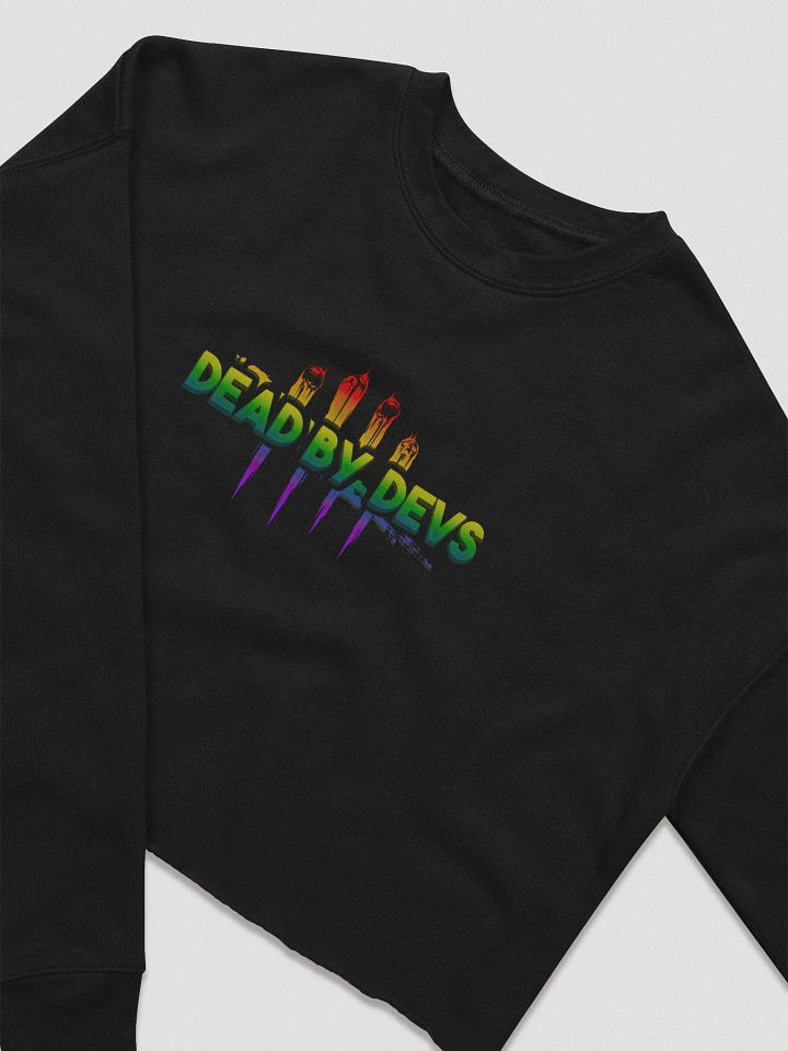 DEAD BY DEVS | CUSTOM PRINT WOMEN'S CROP CREWNECK product image (2)
