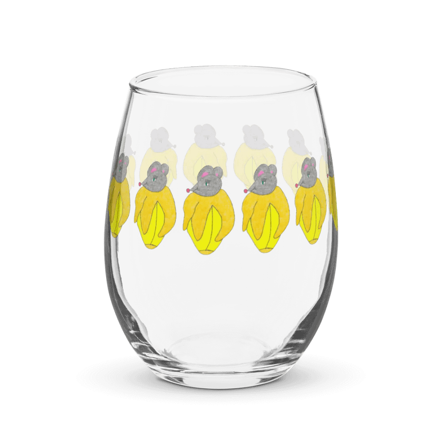 Banana mouse Stemless Wine Glass product image (3)