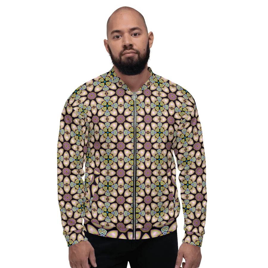 Fractal Batik Purple Bomber Jacket product image (7)