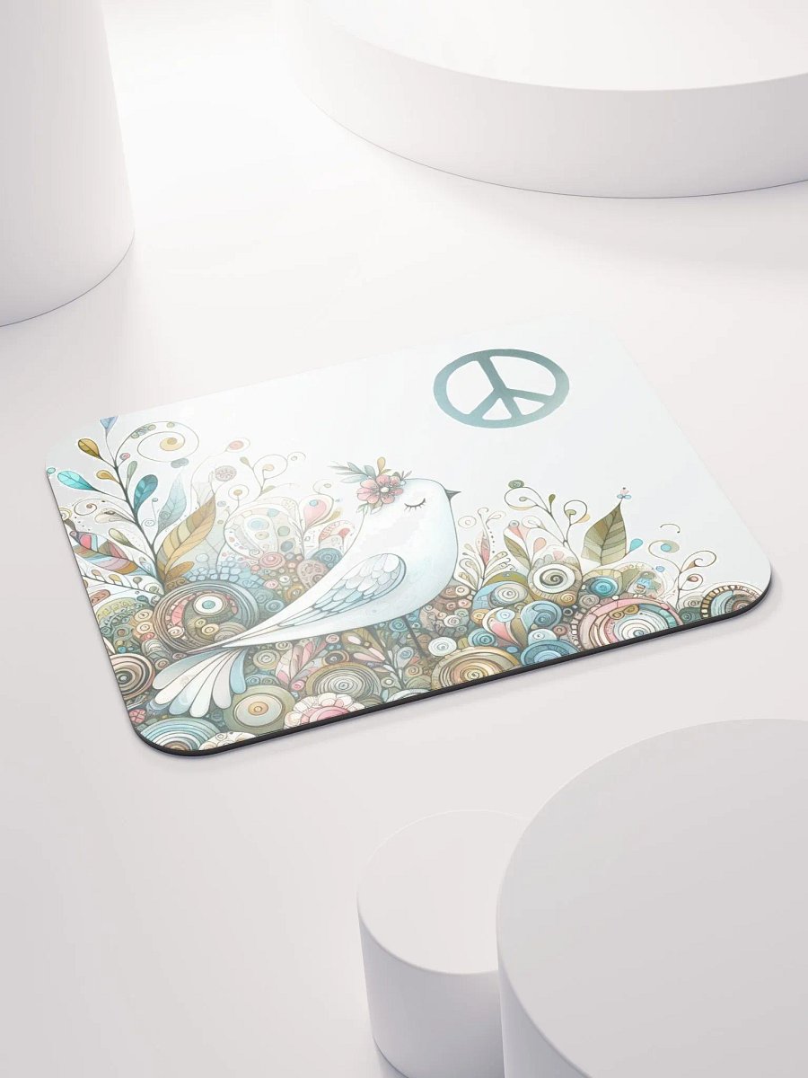 Whimsical Bird and Floral Crown Mouse Pad product image (4)