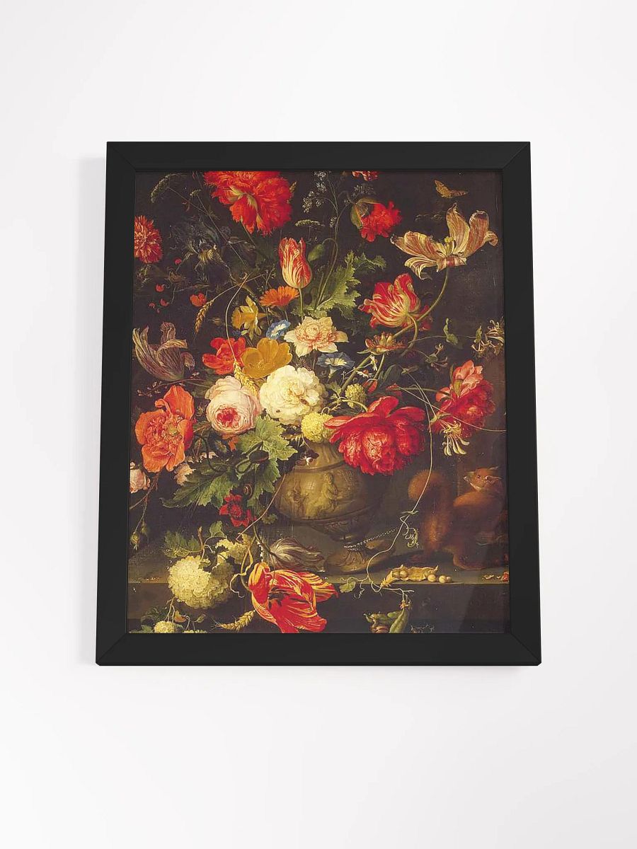 Baroque Floral Still Life with Red and White Blooms – Vintage Oil Painting Wall Art product image (20)