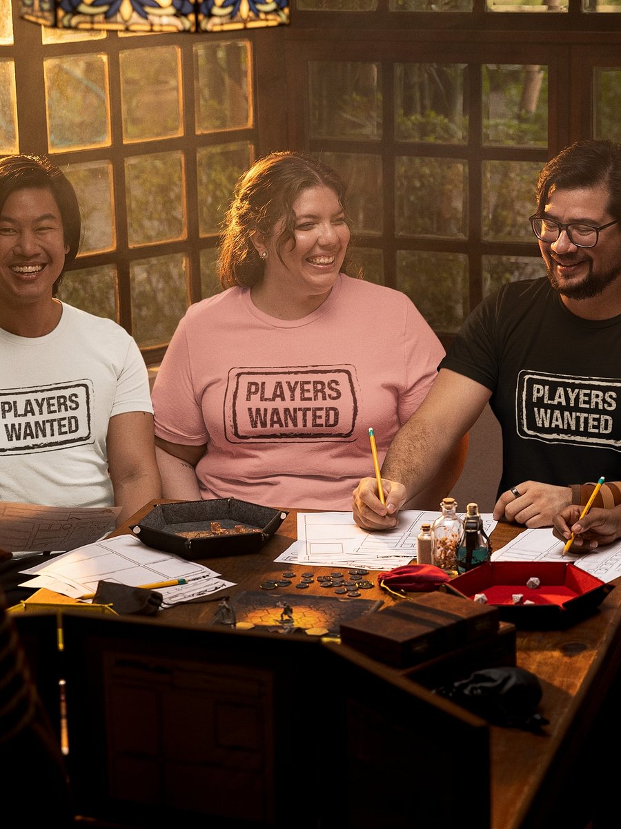 Players Wanted Board Game Shirt on White (Board Game Gift, Nerdy Geeky Shirt for Board Game Convention GenCon) product image (4)
